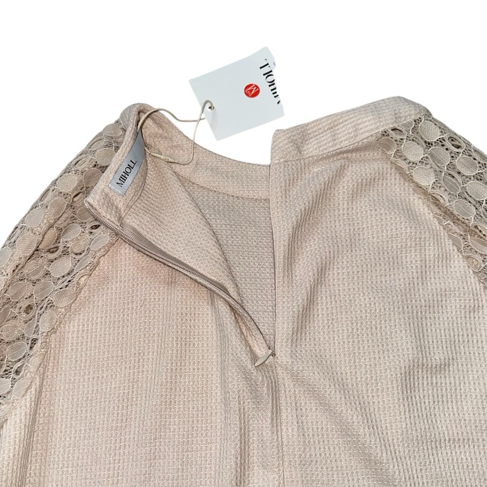 Miholl Waffle Lace Long Sleeve Top - Picture 4 of 6